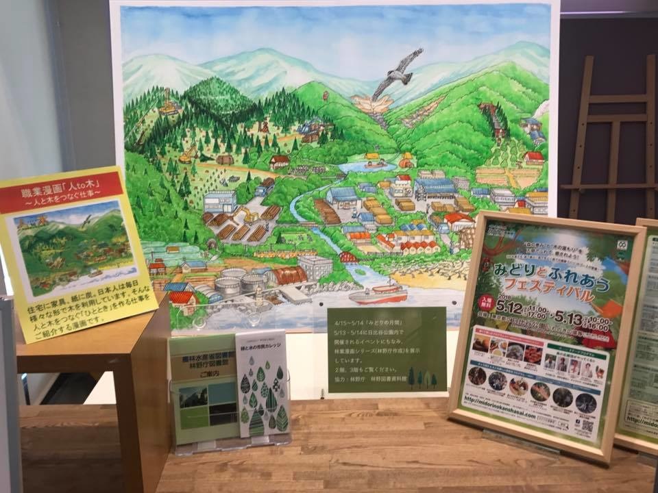 みどりの月間」「みどりの感謝祭」関連展示森と木と人をつなぐ